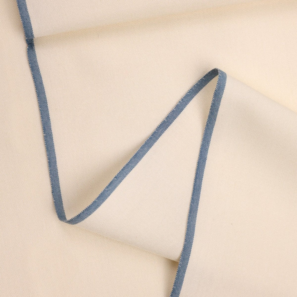 Boski 6 Pound Blue Selvage Unstitched Fabric – Off White