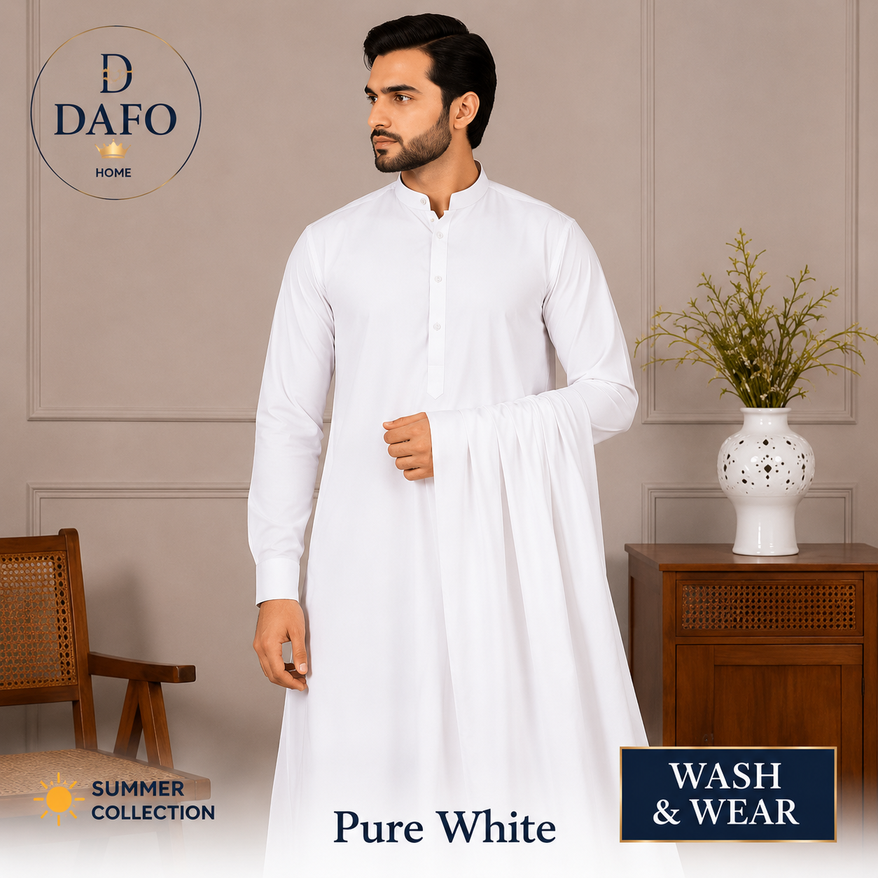 DAFO HOME Premium Wash & Wear – Pure White