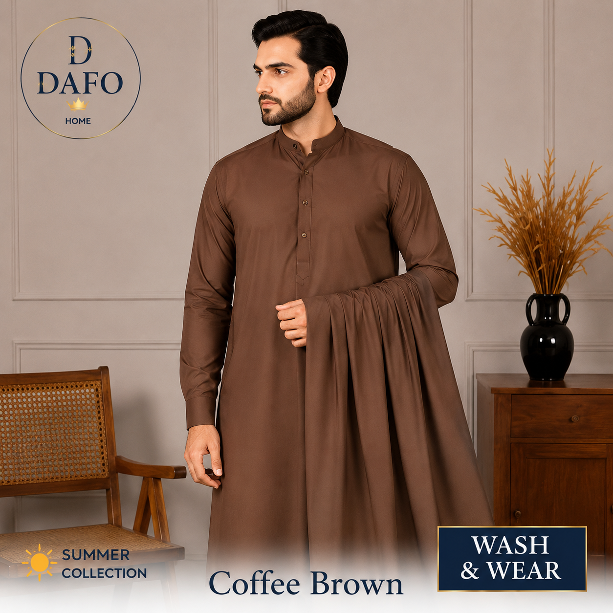 DAFO HOME Premium Wash & Wear – Coffee Brown
