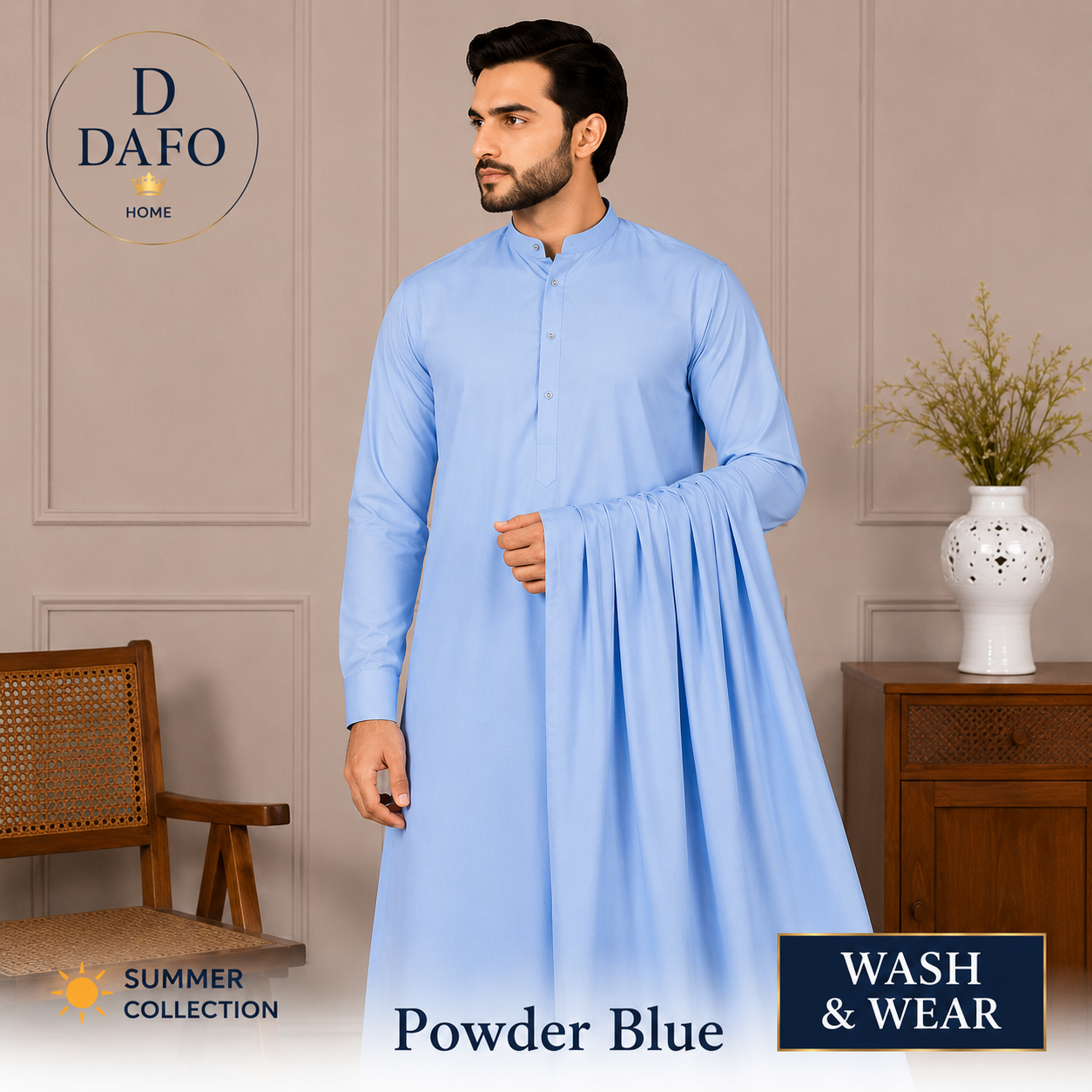 DAFO HOME Premium Wash & Wear – Powder Blue