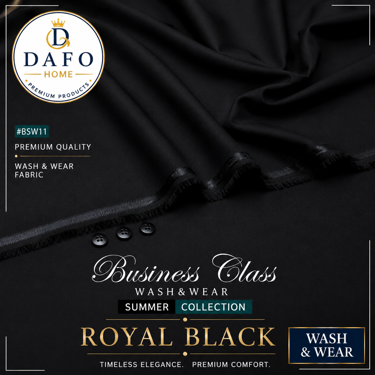 DAFO HOME Premium Wash & Wear – Royal Black