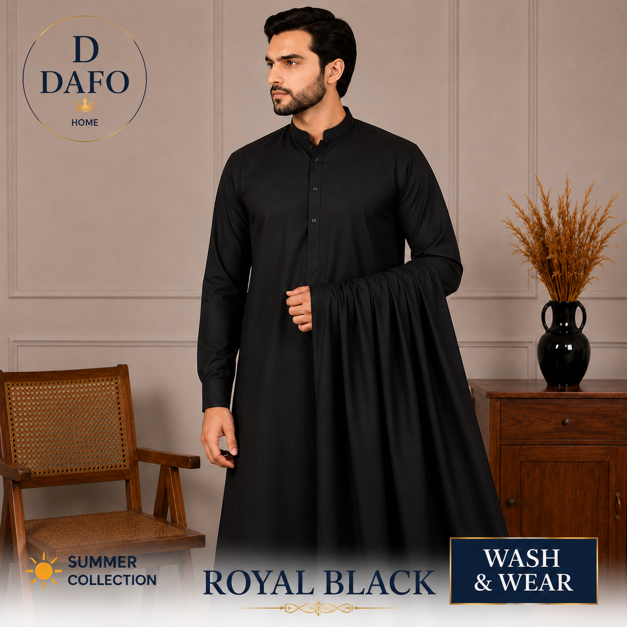 DAFO HOME Premium Wash & Wear – Royal Black