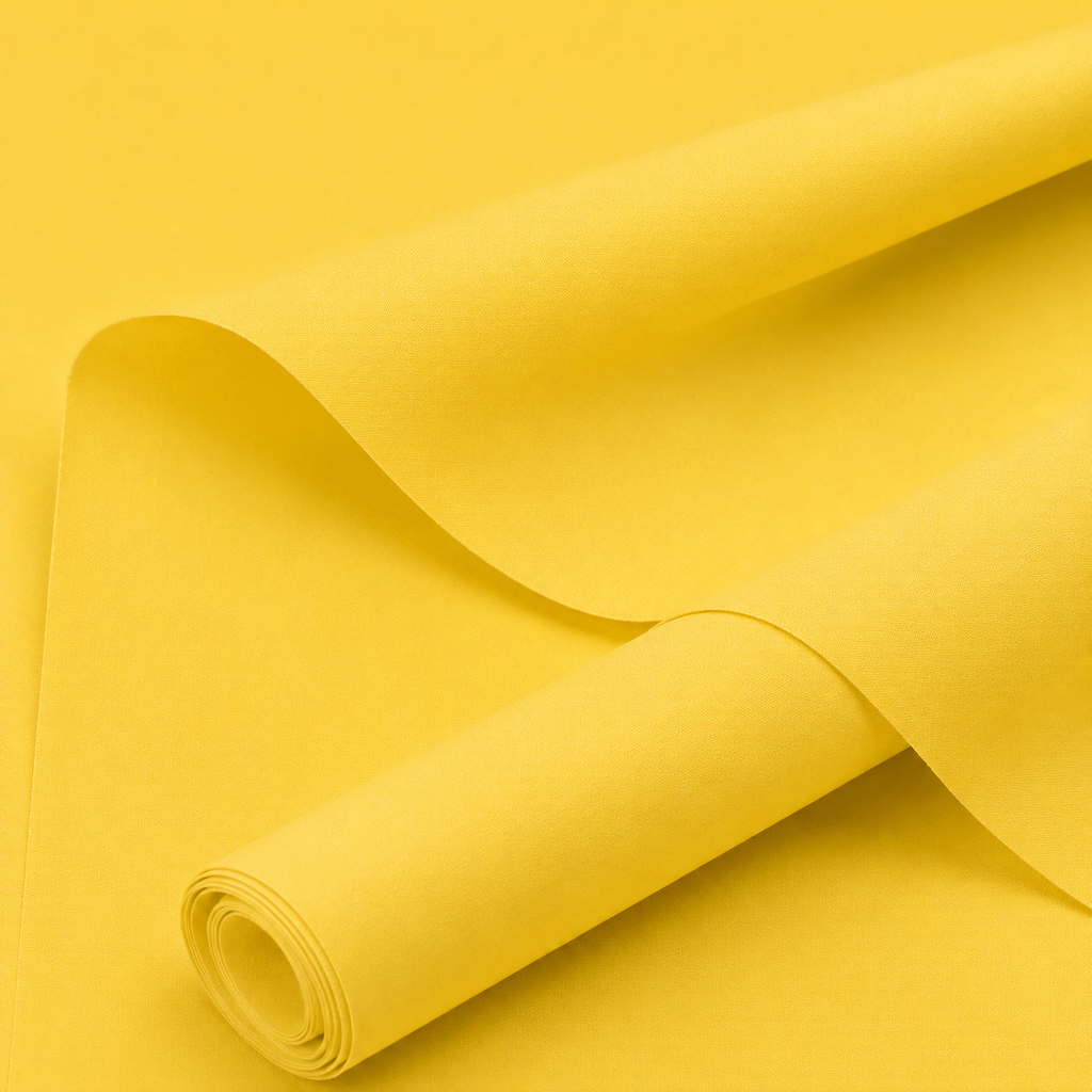 Golden Warm Yellow Soft Cotton Fabric for Men's Summer Collection
