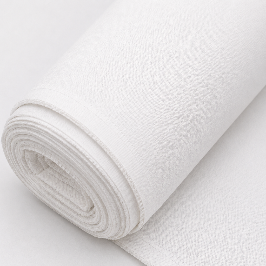 Pure White Cotton Fabric – Elegant Summer Unstitched Suiting
