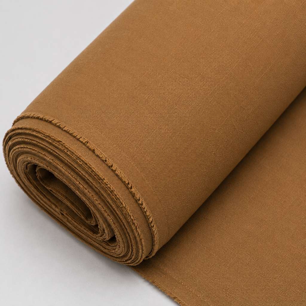 Refined Camel Cotton Fabric – Premium Men's Summer Suiting
